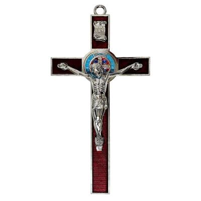 Opakowanie Krzyż czerwony metalowy Benedykta 30cm