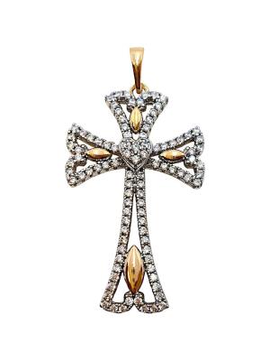 Opakowanie Krzyżyk z cyrkoniami 42x25mm