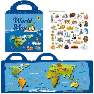 Książeczka z naklejkami mapa świata. Wydawca: Askato. SmakLiter.pl Opakowanie Książeczka z naklejkami mapa świata