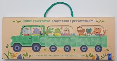 Książeczka z przyczepkami. Dzikie zwierzątka. Autor:   Praca zbiorowa. SmakLiter.pl Okładka książki Książeczka z przyczepkami. Dzikie zwierzątka
