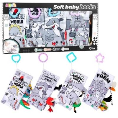 Opakowanie Książeczki miękkie sensoryczne dla malucha 4szt