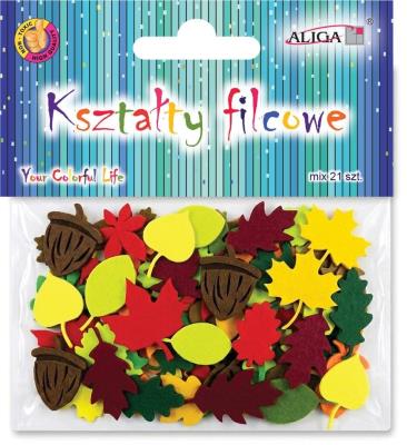 Opakowanie Kształty filcowe jesienne 21el