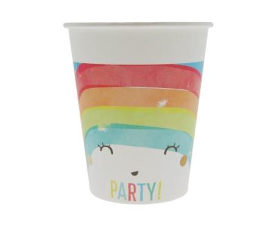 Opakowanie Kubeczki papierowe Rainbow Party 200ml 8szt
