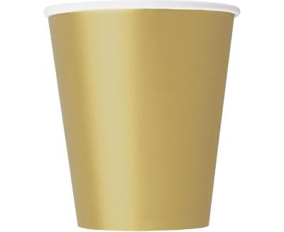 Opakowanie Kubeczki papierowe złote 270ml 8szt