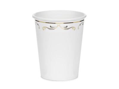 Opakowanie Kubeczki z ornamentem biały 220ml 6szt