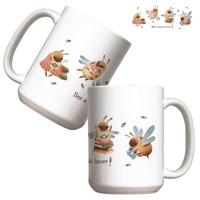 Kubek 440ml - Bee a book lover. Wydawca: Molom. SmakLiter.pl Opakowanie Kubek 440ml - Bee a book lover