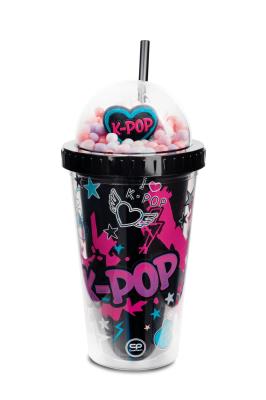 Opakowanie Kubek 450ml K-Pop z rurką dark