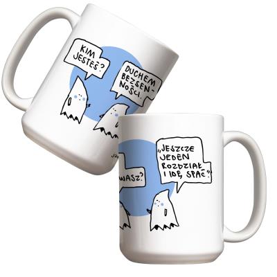 Kubek - Duch bezsenności 440ml. Wydawca: Molom. SmakLiter.pl Opakowanie Kubek - Duch bezsenności 440ml