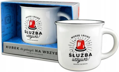 Kubek Hobby Służba wzywa. Wydawca: PAN DRAGON. SmakLiter.pl Opakowanie Kubek Hobby Służba wzywa