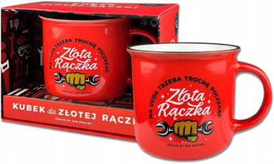 Kubek Hobby Złota Rączka. Wydawca: PAN DRAGON. SmakLiter.pl Opakowanie Kubek Hobby Złota Rączka