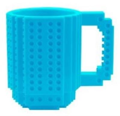 Kubek klockowy Neon niebieski. Wydawca: Jawi. SmakLiter.pl Opakowanie Kubek klockowy Neon niebieski