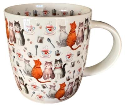 Kubek M108 Koty i herbata. Wydawca: Alex Clark. SmakLiter.pl Opakowanie Kubek M108 Koty i herbata