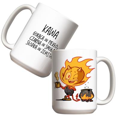 Kubek - Piekielna kawa 440ml. Wydawca: Molom. SmakLiter.pl Opakowanie Kubek - Piekielna kawa 440ml