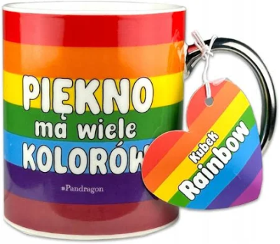 Kubek Rainbow Piękno. Wydawca: PAN DRAGON. SmakLiter.pl Opakowanie Kubek Rainbow Piękno