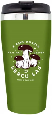 Kubek termiczny Hobby - Czas na grzyby. Wydawca: PAN DRAGON. SmakLiter.pl Opakowanie Kubek termiczny Hobby - Czas na grzyby