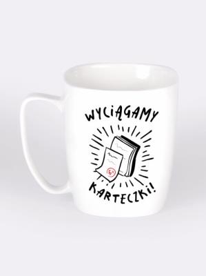 kubek/ WYCIĄGAMY KARTECZKI. Wydawca: Nadwyraz. SmakLiter.pl Opakowanie kubek/ WYCIĄGAMY KARTECZKI