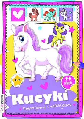 Okładka książki Kucyki. Kolorujemy i naklejamy