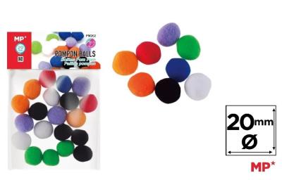 Opakowanie Kulki z gąbki kolorowe 20mm