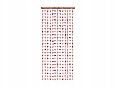 Opakowanie Kurtyna Serca różowe złoto 100x245cm