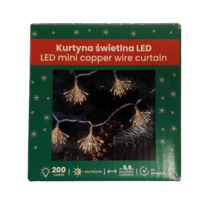 Opakowanie Kurtyna świetlna LED multikolor 5,9cm