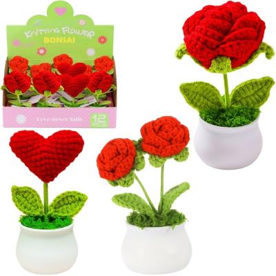 Opakowanie Kwiat szydełkowany róża serce MIX