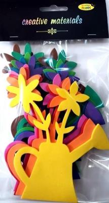 Kwiatki w konewce z pianki 9,5x12cm 9szt. Wydawca: Galeria Hobby. SmakLiter.pl Opakowanie Kwiatki w konewce z pianki 9,5x12cm 9szt