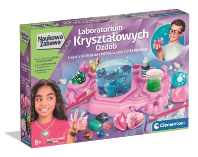 Laboratorium kryształowych ozdób 50398. Wydawca: Clementoni. SmakLiter.pl Opakowanie Laboratorium kryształowych ozdób 50398