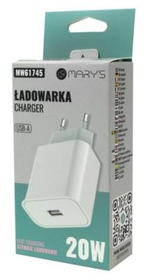 Opakowanie Ładowarka sieciowa 20W USB-A biała