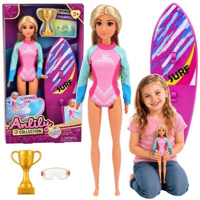 Opakowanie Lalka Anlily Surferka w kombinezonie z deską