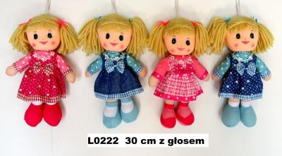 Lalka pluszowa 30cm L0222 1szt.mix. Wydawca: Sun-Day. SmakLiter.pl Opakowanie Lalka pluszowa 30cm L0222 1szt.mix