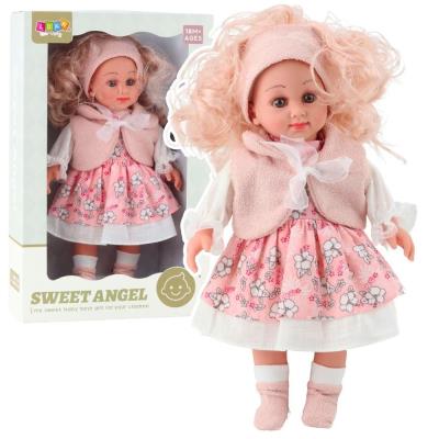 Opakowanie Lalka Sweet Angel w różowej sukience w kwiaty 36cm