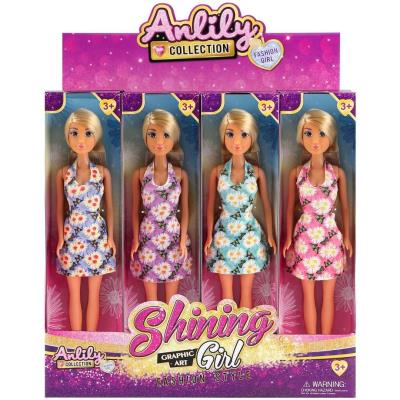 Opakowanie Lalka w sukience kwiaty MIX