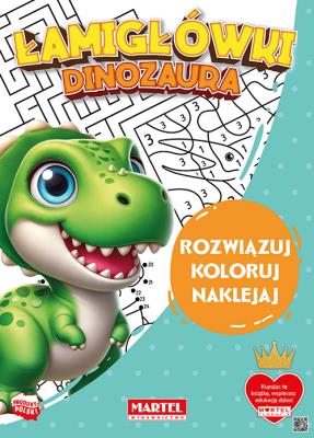 Okładka książki Łamigłówki dinozaura + naklejki