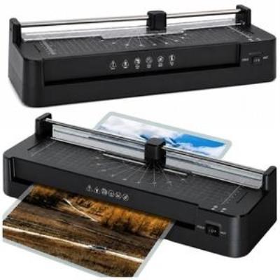 Opakowanie Laminator ze zgrzewarką i gilotyną 3w1 A3 czarny