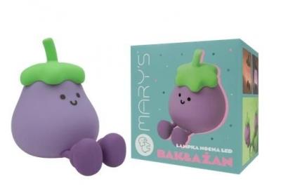 Opakowanie Lampka nocna LED bakłażan