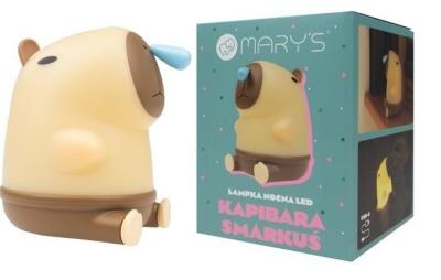 Lampka nocna LED kapibara smarkuś. Wydawca: Mary's. SmakLiter.pl Opakowanie Lampka nocna LED kapibara smarkuś