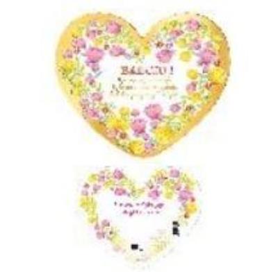 Opakowanie Laurka dwustronna Serce Babcia - Magiczne kwiaty