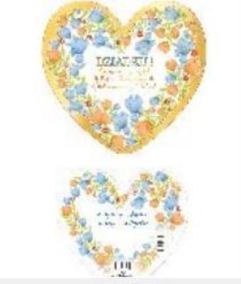 Opakowanie Laurka dwustronna Serce Dziadek - Magiczne kwiaty