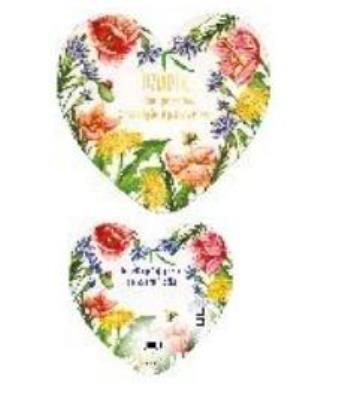 Opakowanie Laurka dwustronna Serce Dziadek - Ogródek dziadka