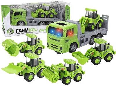 Opakowanie Laweta z pojazdem budowlanym zielone MIX