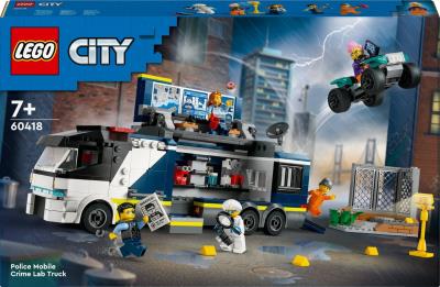 Lego City Policyjna ciężarówka z laboratorium kryminalnym 60418. Wydawca: LEGO. SmakLiter.pl Opakowanie Lego City Policyjna ciężarówka z laboratorium kryminalnym 60418
