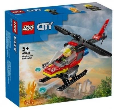 Lego City Strażacki helikopter ratunkowy 60411. Wydawca: LEGO. SmakLiter.pl Opakowanie Lego City Strażacki helikopter ratunkowy 60411