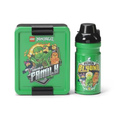 Lego lunchset Ninjago zielony. Wydawca: NHG. SmakLiter.pl Opakowanie Lego lunchset Ninjago zielony