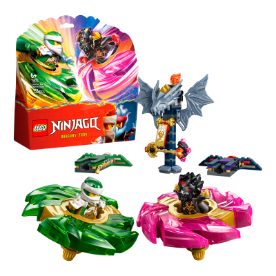 Opakowanie LEGO NINJAGO Lloyd kontra Ras — pojedynek spinnerów 71875