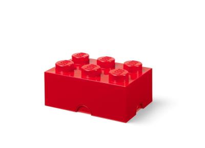 Opakowanie Lego pojemnik klocek szóstka czerwony