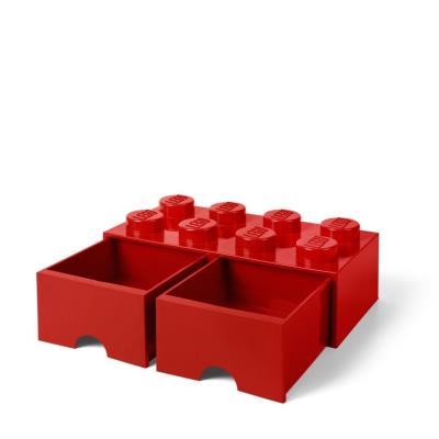 Lego pojemnik klocek z dwoma szufladami ósemka. Wydawca: NHG. SmakLiter.pl Opakowanie Lego pojemnik klocek z dwoma szufladami ósemka