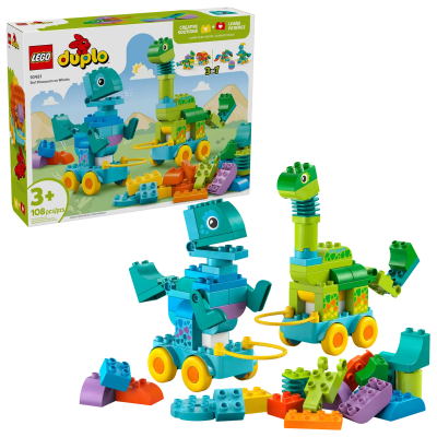 Opakowanie LEGO(R) DUPLO 10451 (2szt) 3w1 dinozaury na kółkach