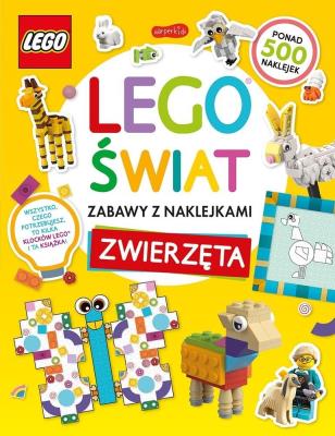 Okładka książki LEGO świat. Zabawy z naklejkami. Zwierzęta