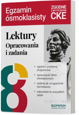 Okładka książki Lektury na egzaminie ósmoklasisty Opracowania