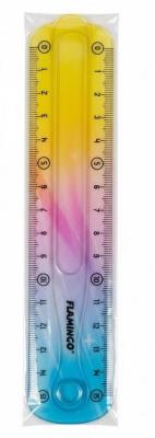 Opakowanie Linijka elastyczna tęczowa 15cm mix